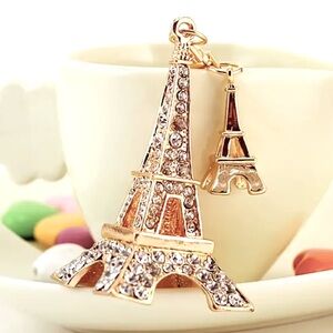 Rhinestone Eiffel Tower Bag Charm